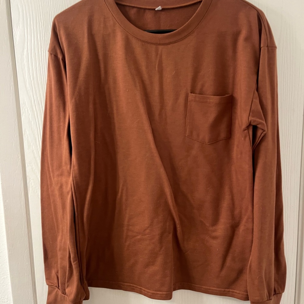 Men's Brown Long Sleeve Shirt
